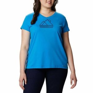 Columbia graphic blue t-shirt short sleeves women’s plus Size 1X-New